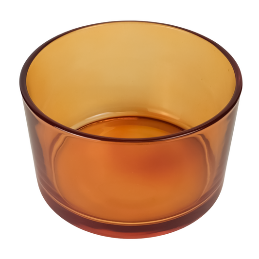 750ml - Mónaco Vaso de vidrio para velas - Ámbar Transparente