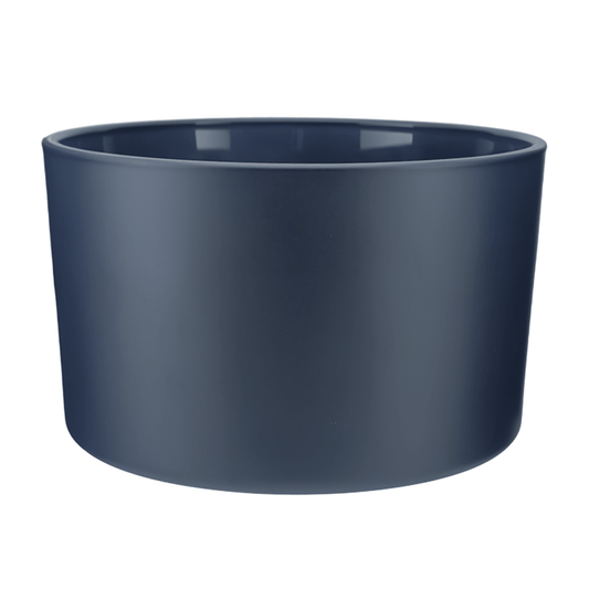 750ml - Mónaco Vaso de vidrio para velas - Azul Profundo Mate - Candle Craft