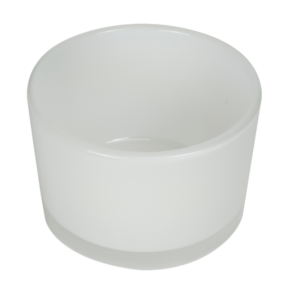 750ml - Mónaco Vaso de vidrio para velas - Blanco Brillante - Candle Craft