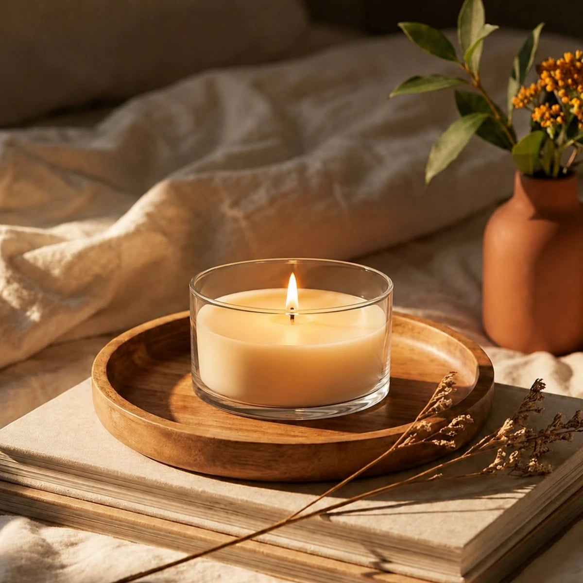 750ml - Mónaco Vaso de vidrio para velas - Frasco Cristal Transparente - Candle Craft