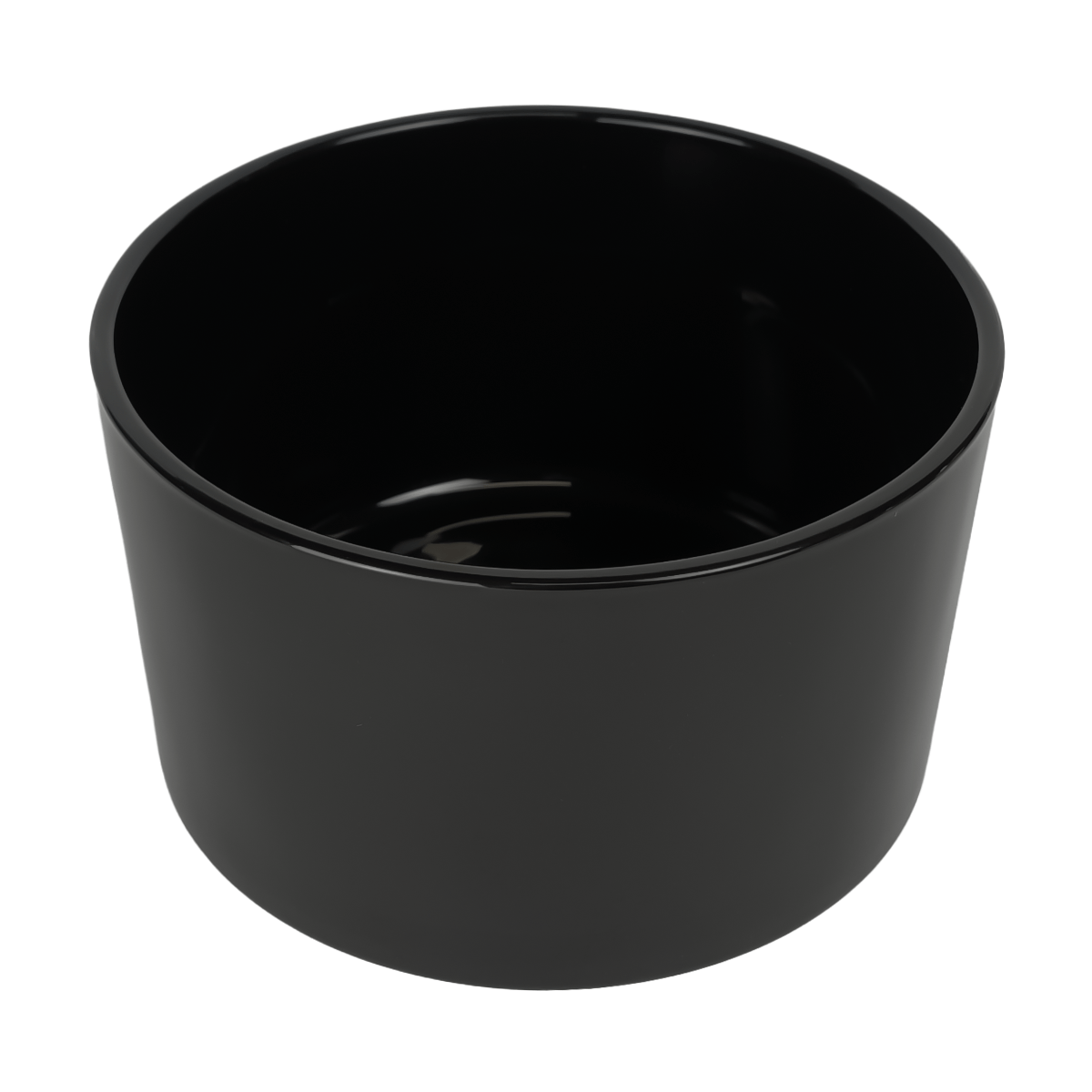 750ml - Mónaco Vaso de vidrio para velas - Negro Brillante - Candle Craft