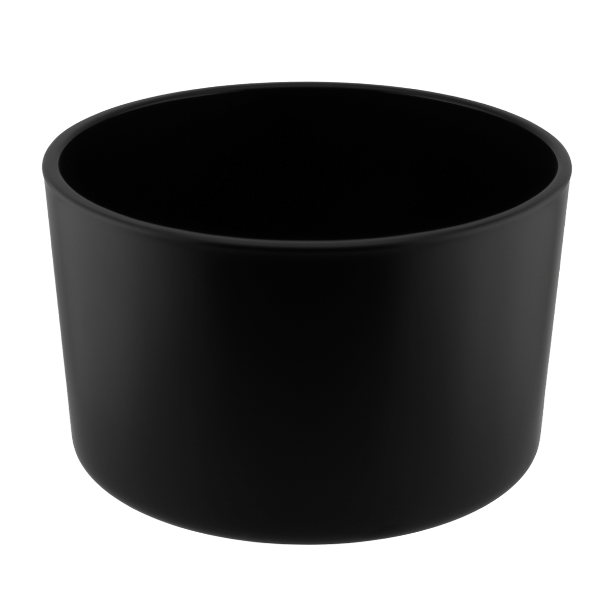 750ml - Mónaco Vaso de vidrio para velas - Negro Mate - Candle Craft