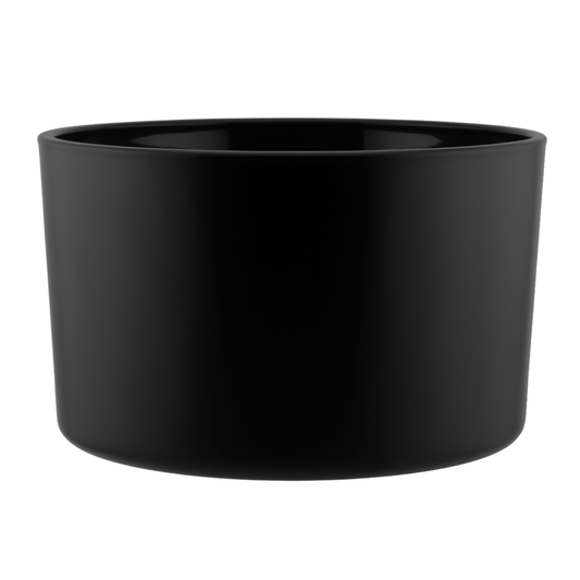 750ml - Mónaco Vaso de vidrio para velas - Negro Mate - Candle Craft