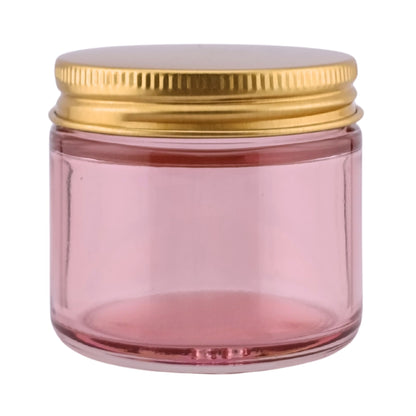 75ml - Miami Vaso de vidrio con rosca para velas - Rosa Transparente