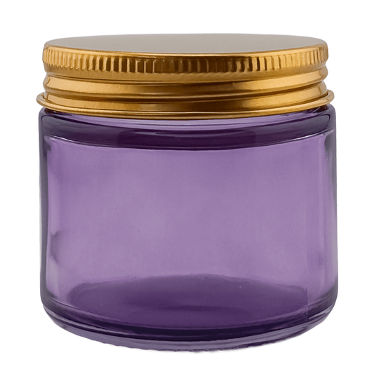 75ml - Miami Vaso de vidrio con rosca para velas - Morado - Candle Craft