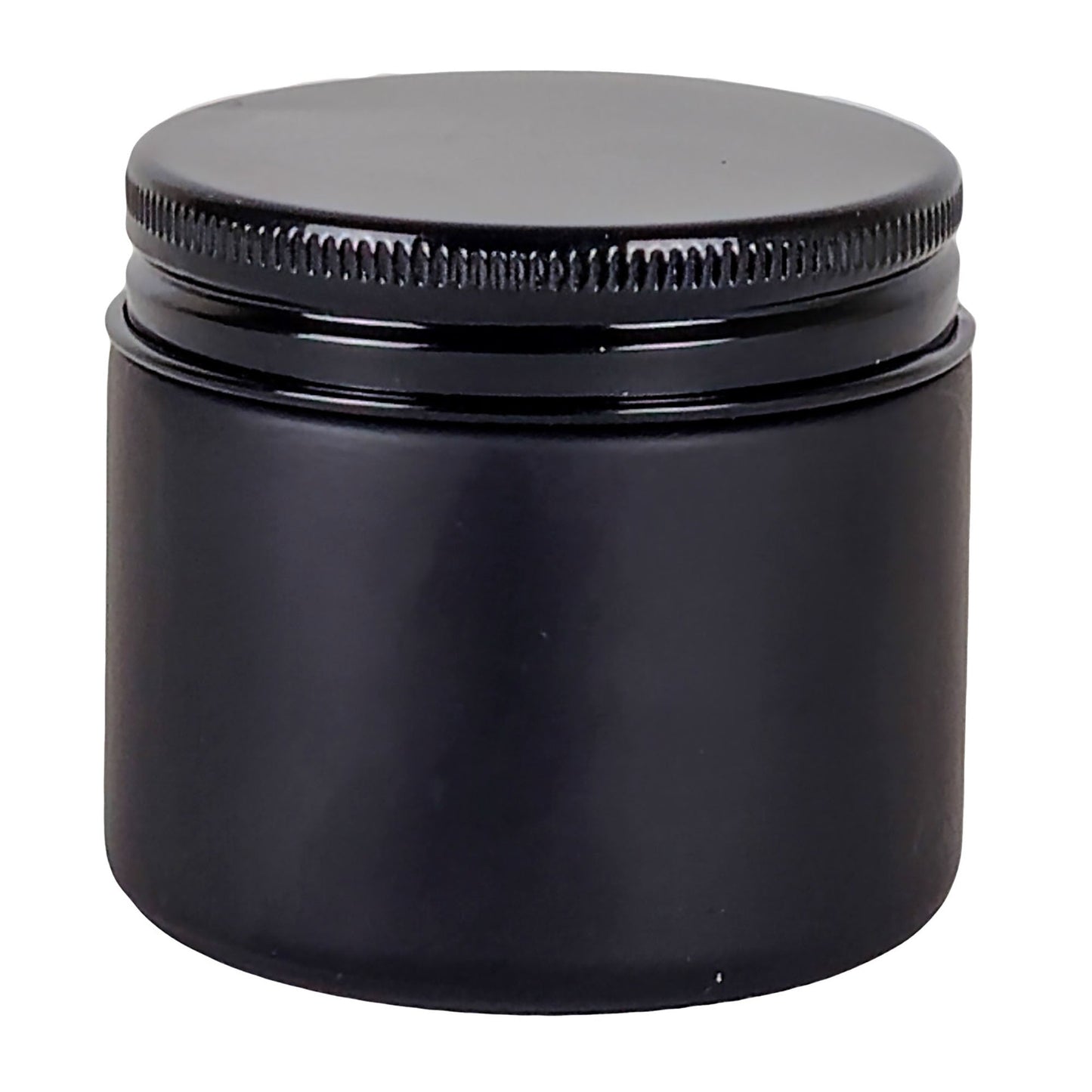 75ml - Miami Vaso de vidrio con rosca para velas - Negro Mate con tapa negra - Candle Craft