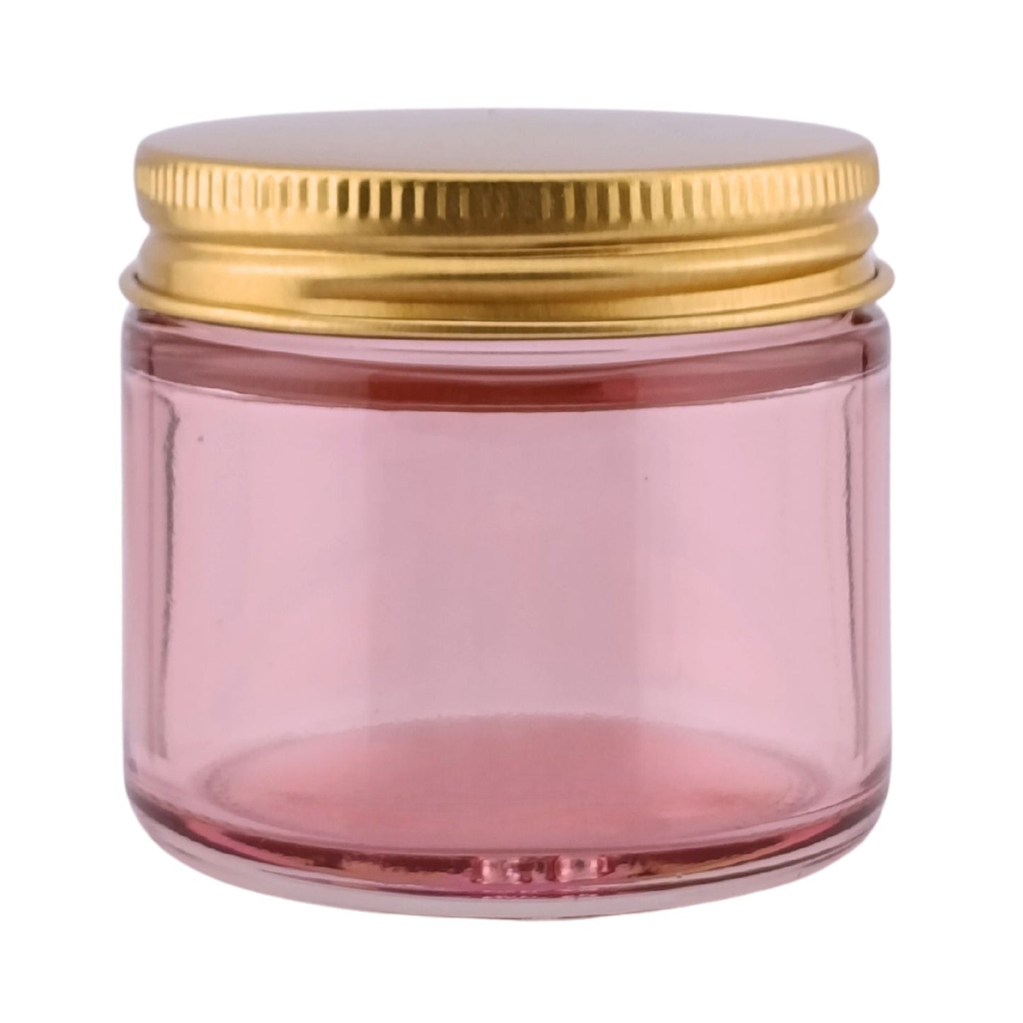 75ml - Miami Vaso de vidrio con rosca para velas - Rosa Transparente - Candle Craft