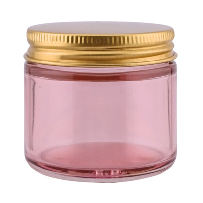 75ml - Miami Vaso de vidrio con rosca para velas - Rosa Transparente - Candle Craft