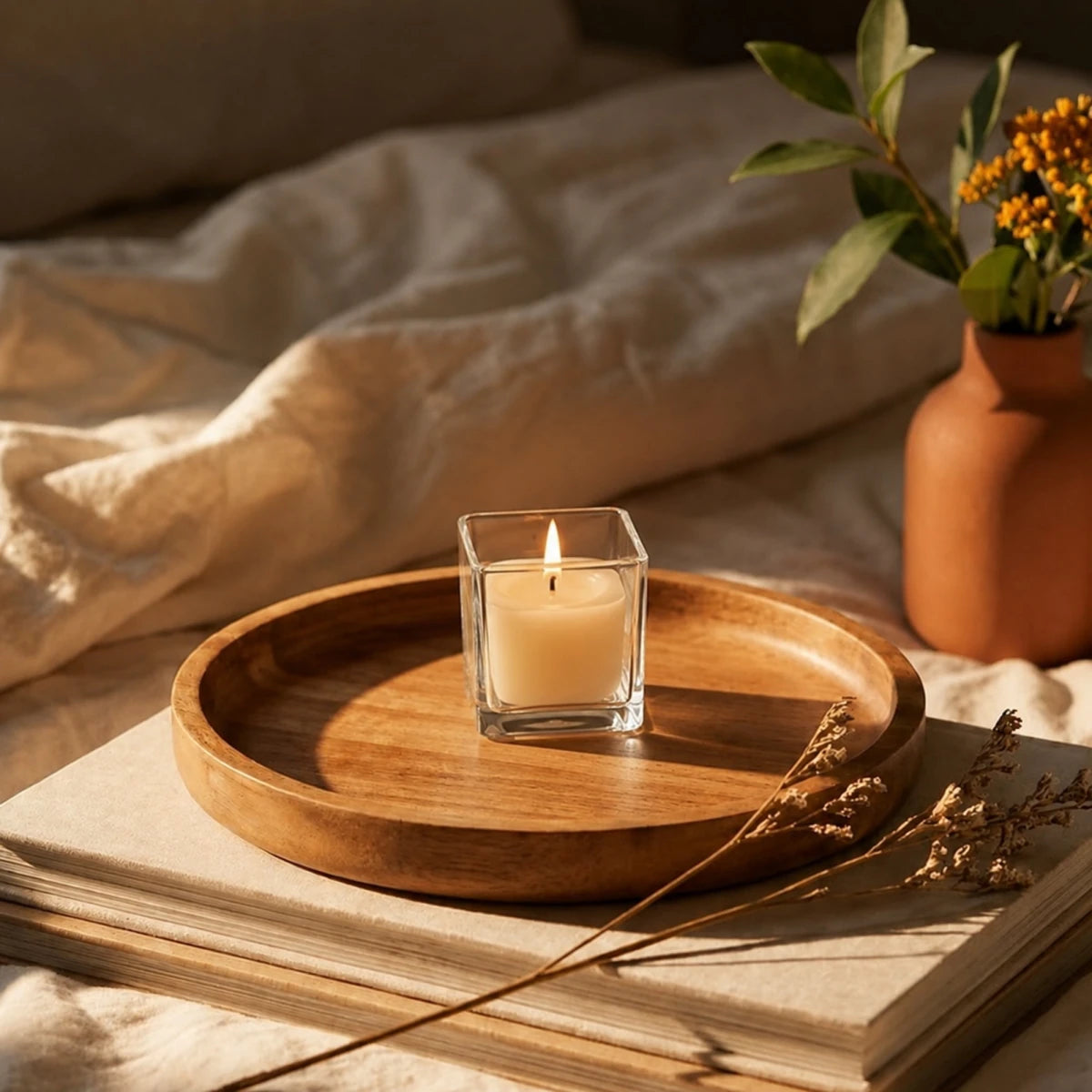 85ml - Glasgow Vaso cuadrado de vidrio para velas cubo - Frasco Cristal Transparente - Candle Craft