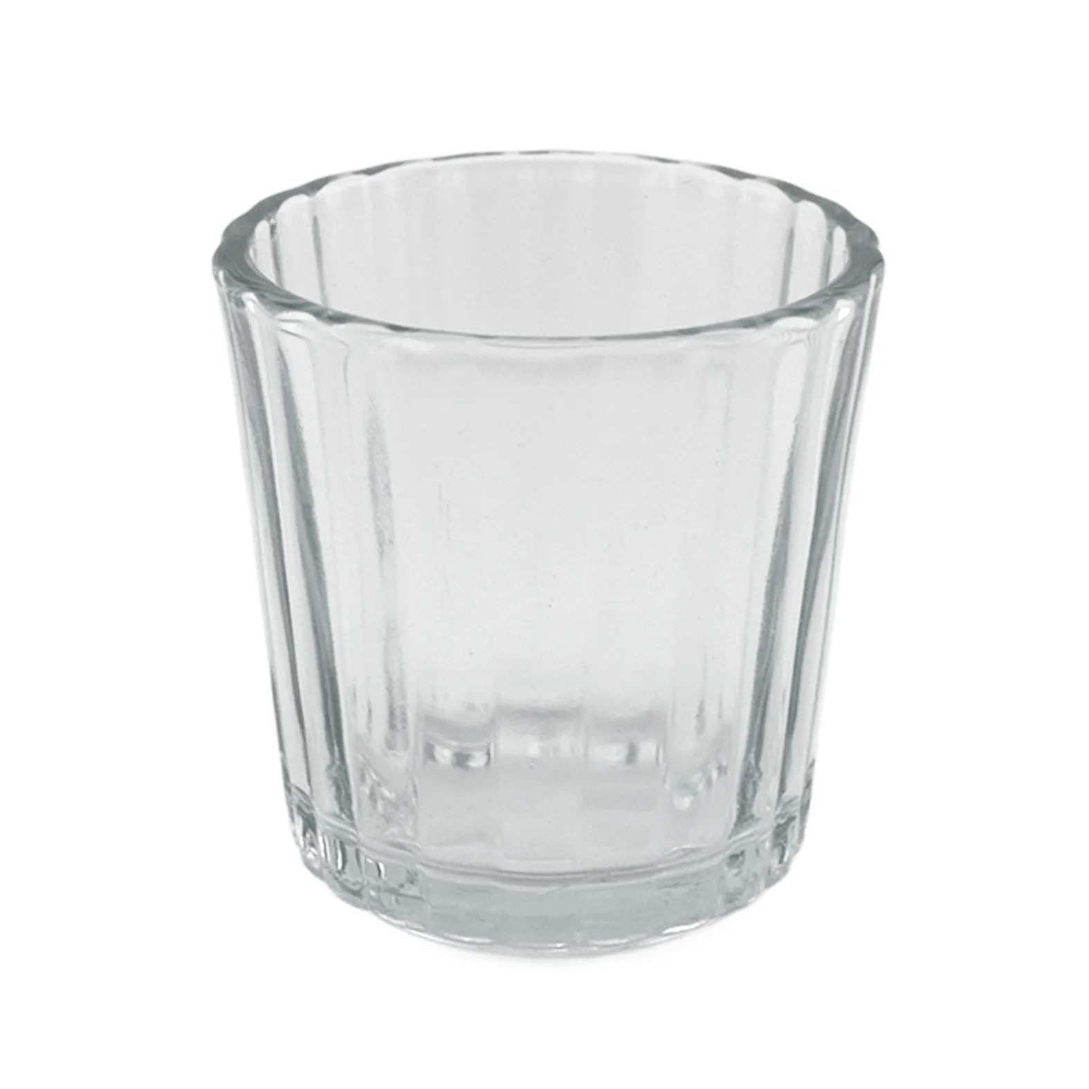 85ml - Veladora con Cruz - Vaso de vidrio para velas - Transparente - Candle Craft