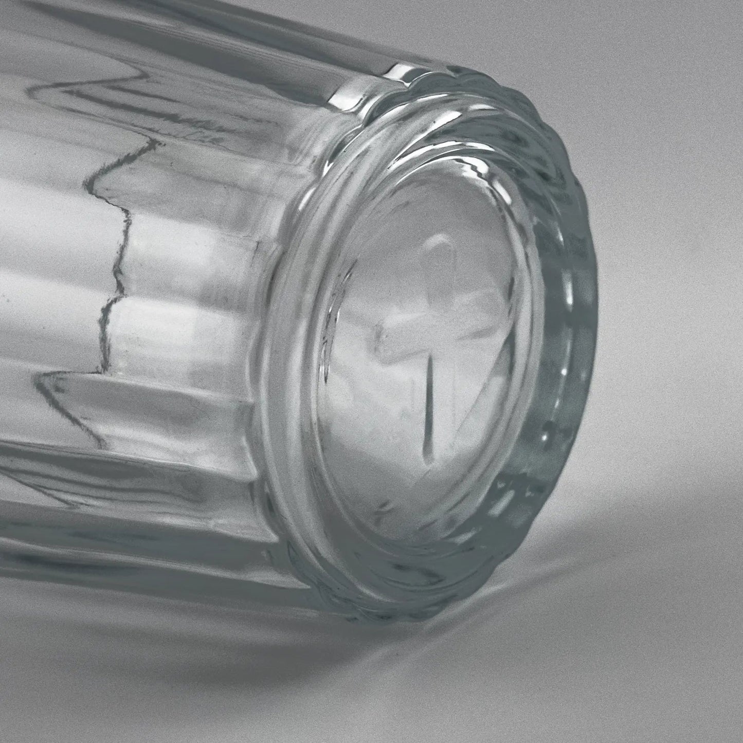 85ml - Veladora con Cruz - Vaso de vidrio para velas - Transparente - Candle Craft