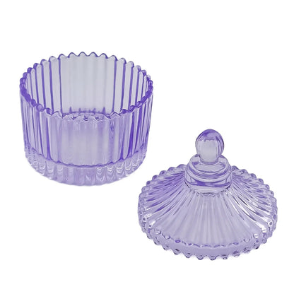 85ml - Versalles Vaso de Lujo de Vidrio para Velas - Frasco para Velas - Morado Brillante - Candle Craft