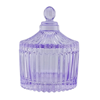 85ml - Versalles Vaso de Lujo de Vidrio para Velas - Frasco para Velas - Morado Brillante - Candle Craft
