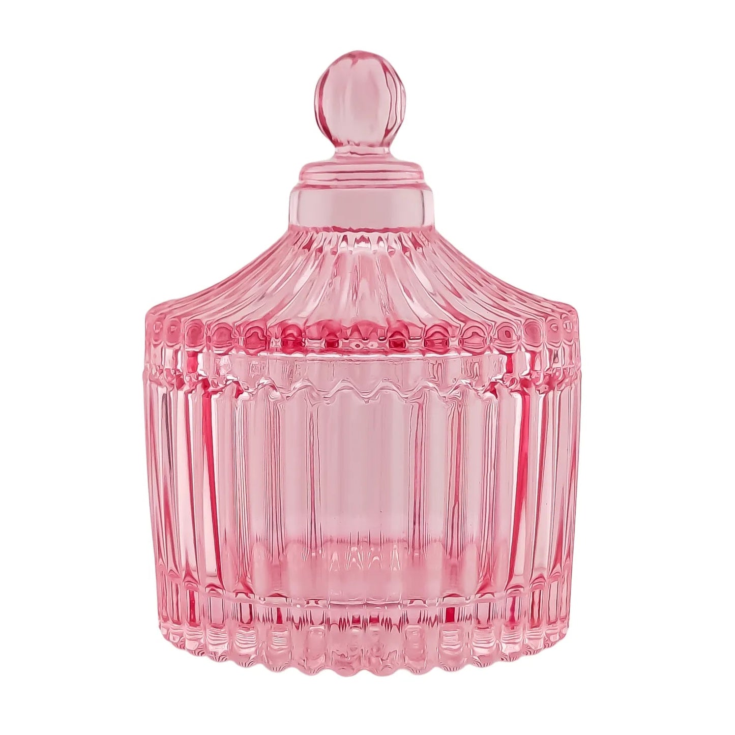 85ml - Versalles Vaso de Lujo de Vidrio para Velas - Frasco para Velas - Rosa Brillante - Candle Craft