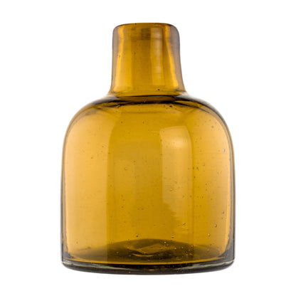 270ml - Florencia Botella Frasco para Difusor de Vidrio Soplado Artesanal - Ámbar / Amarillo - Hecho a mano