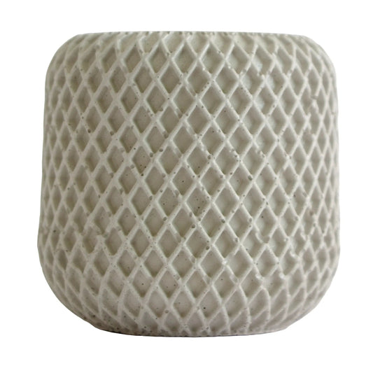 90ml - Carrara Vaso de Concreto para velas - Blanco - Candle Craft