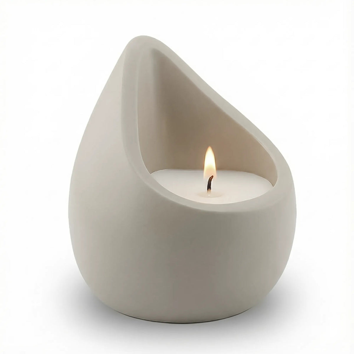 90ml - Carrara Vaso de Concreto para Velas de Masaje - Frasco Blanco - Candle Craft
