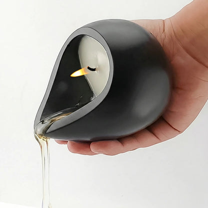 90ml - Carrara Vaso de Concreto para Velas de Masaje - Frasco Gris Oxford - Candle Craft