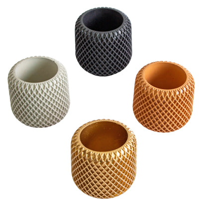 90ml - Carrara Vaso de Concreto para velas - Gris Oxford - Candle Craft