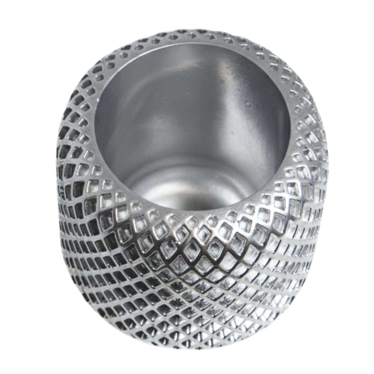 90ml - Carrara Vaso de Concreto para velas - Plateado - Candle Craft