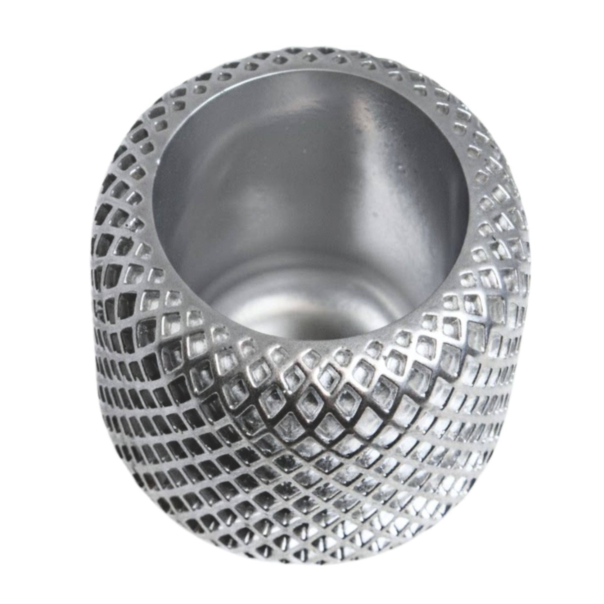 90ml - Carrara Vaso de Concreto para velas - Plateado - Candle Craft