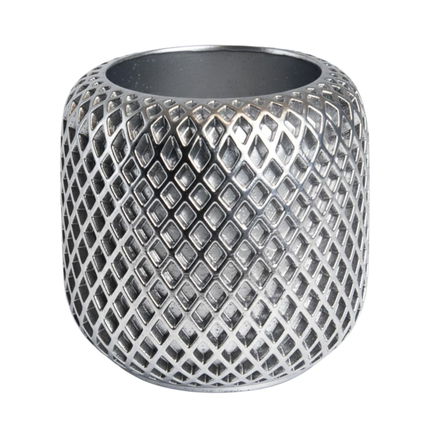 90ml - Carrara Vaso de Concreto para velas - Plateado - Candle Craft