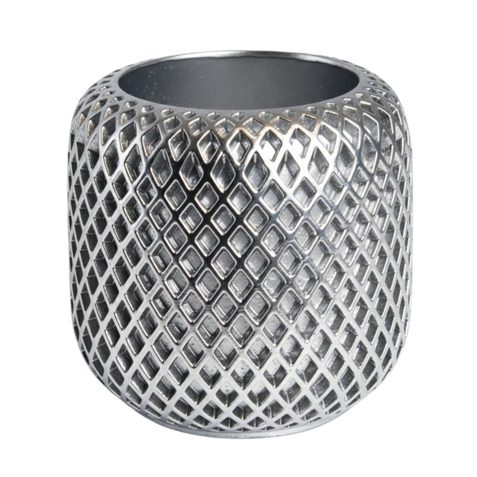 90ml - Carrara Vaso de Concreto para velas - Plateado - Candle Craft