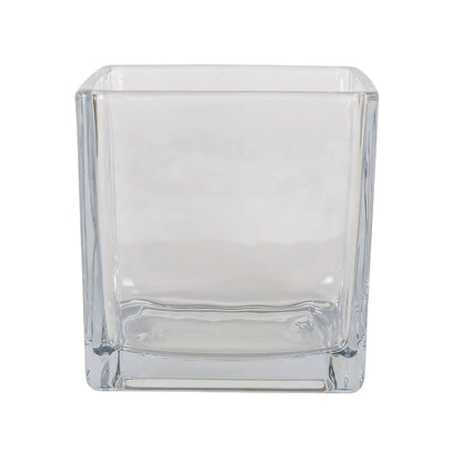 330ml - Glasgow Vaso cuadrado de vidrio para velas cubo - Transparente