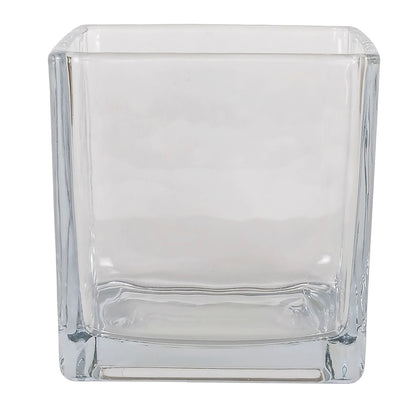 680ml - Glasgow Vaso cuadrado de vidrio para velas cubo - Transparente