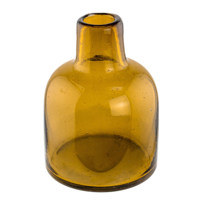 270ml - Florencia Botella Frasco para Difusor de Vidrio Soplado Artesanal - Ámbar / Amarillo - Hecho a mano