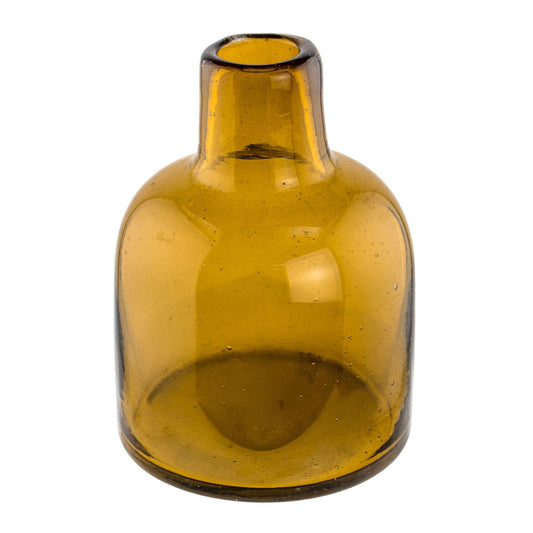 270ml - Florencia Botella Frasco para Difusor de Vidrio Soplado Artesanal - Ámbar / Amarillo - Hecho a mano