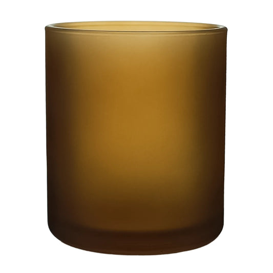 210ml - Mónaco Vaso de vidrio para velas - Ámbar Satinado