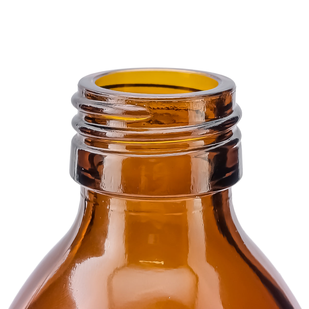 125ml Botella de Vidrio - Rosca R-28 - Ámbar Transparente