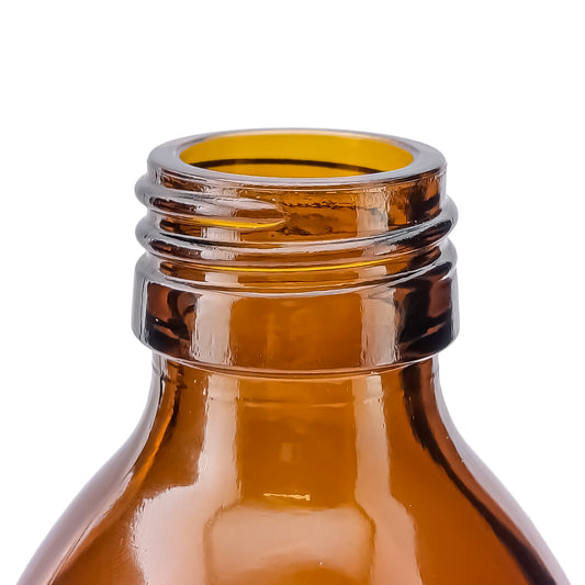250ml Botella de Vidrio - Rosca R-28 - Ámbar Transparente