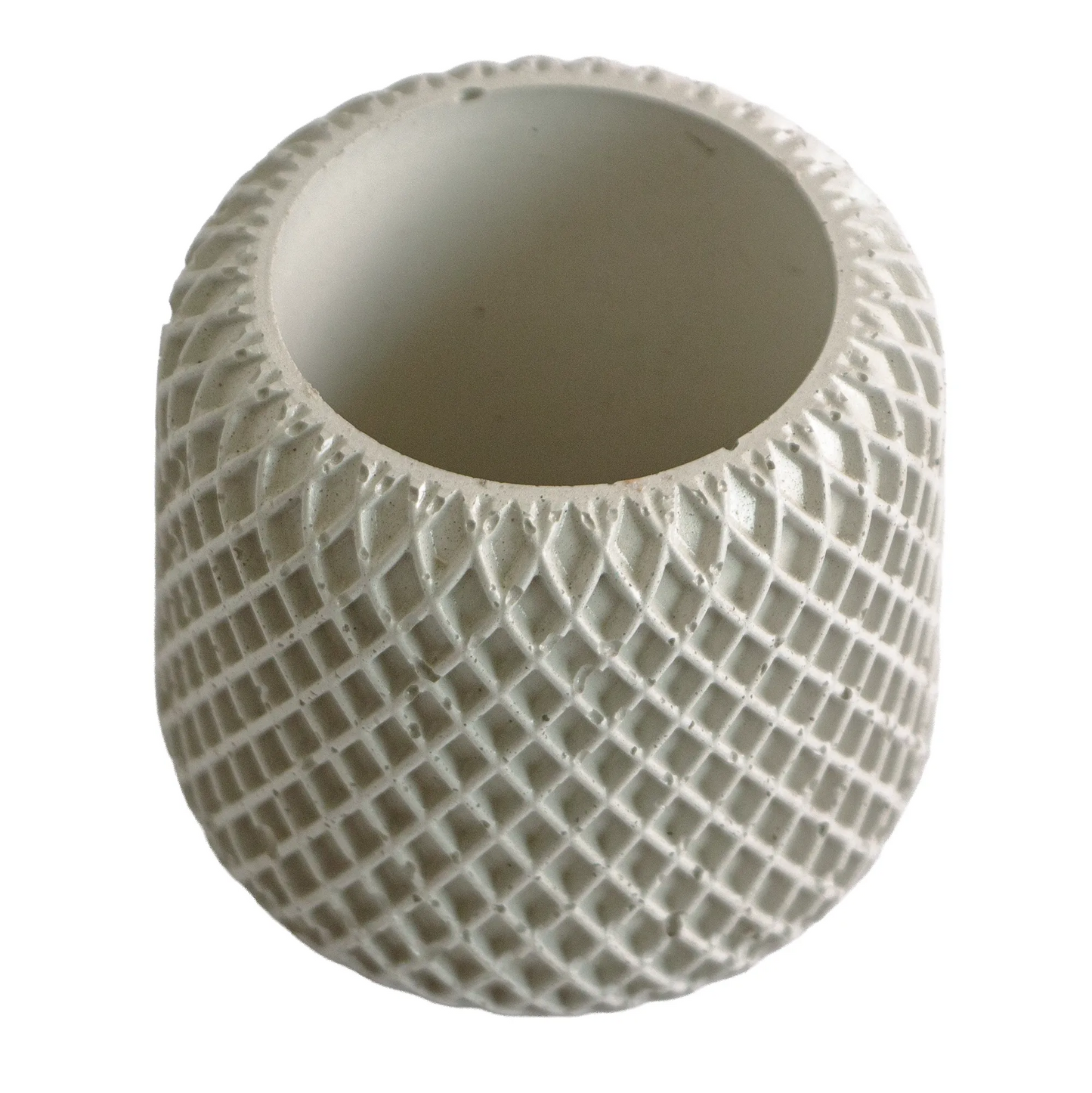 90ml - Carrara Vaso de Concreto para velas - Blanco