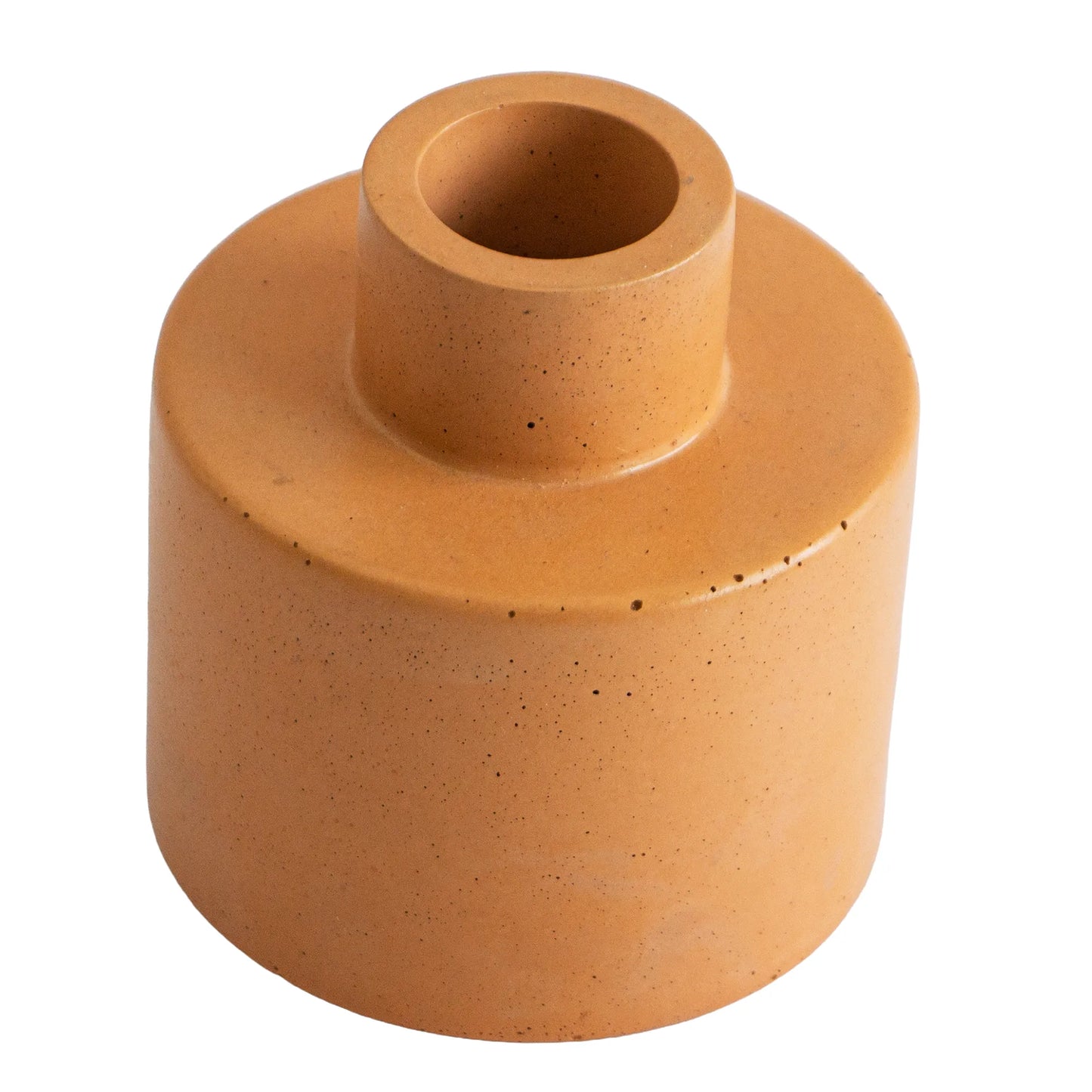 Carrara – Botella Difusora redonda de Concreto para Difusor de Varillas – Marrón Café Fuerte