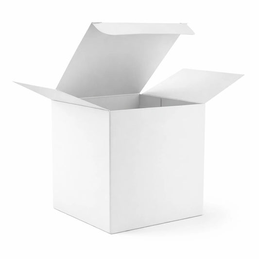 Caja Decorativa Cuadrada para Velas – Blanco | Grande 10x10 cm
