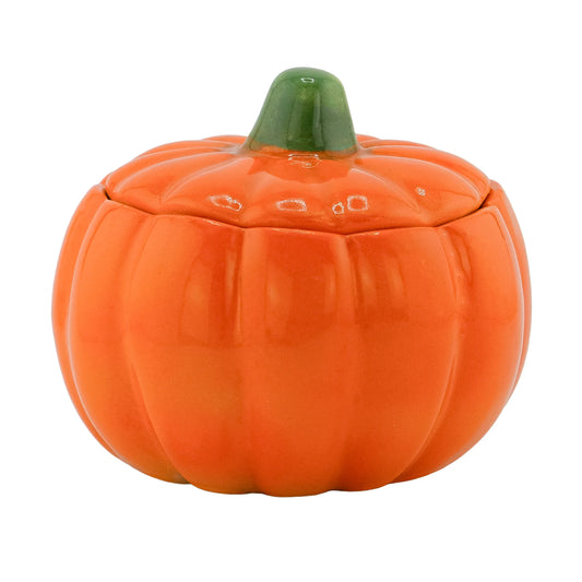 210ml - Colección Hechizo - Calabaza de Cerámica para Velas - Naranja / Verde (Edición Especial de Halloween)