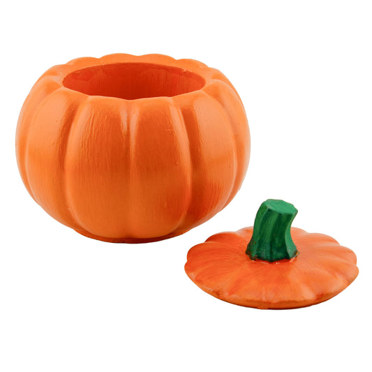140ml - Colección Hechizo - Calabaza de Yeso para Velas - Naranja / Verde (Edición Especial de Halloween)