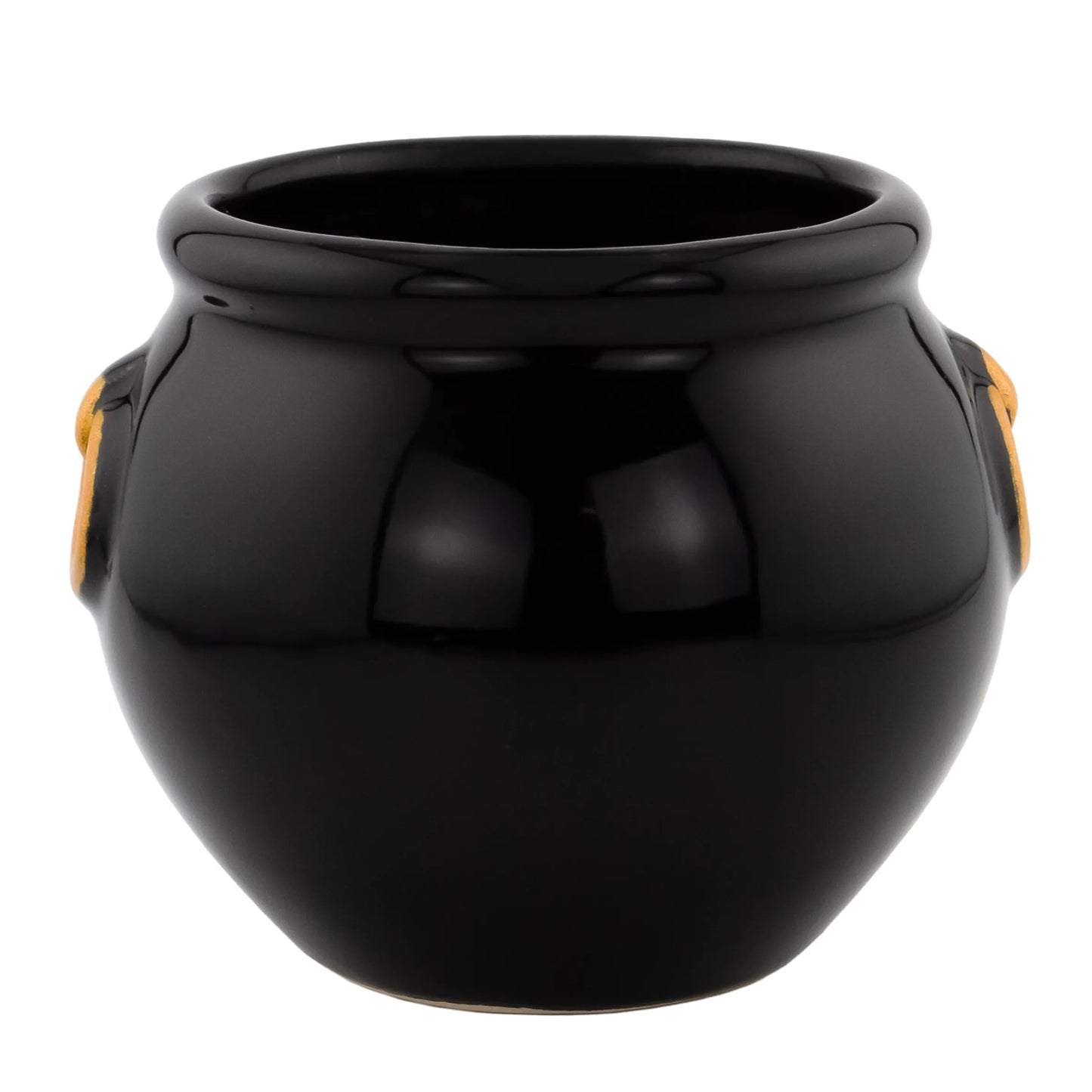 340ml - Colección Hechizo – Calderos de Cerámica para Velas - Negro / Dorado (Edición Especial de Halloween)