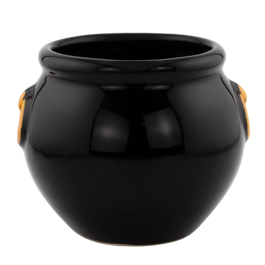 340ml - Colección Hechizo – Calderos de Cerámica para Velas - Negro / Dorado (Edición Especial de Halloween)
