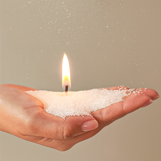Cera Vegetal Tipo Arena / Cera de Nieve para Velas Decorativas