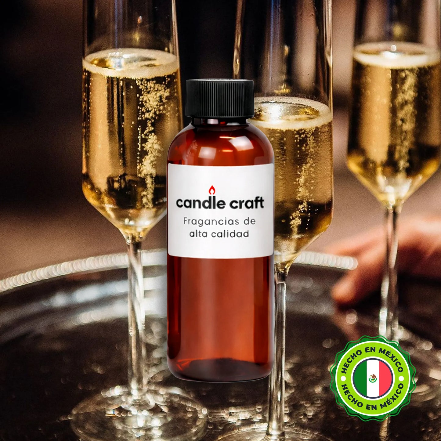 Fragancia Candle Craft - Champagne Espumoso - Champaña - Esencia para Velas Jabones Difusores y Más - Hecho en México