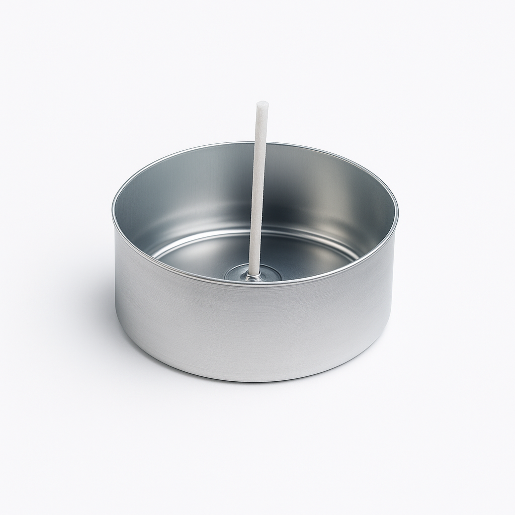 100pzas - Lata de Aluminio para Velas de Té – Vasos para Velas Artesanales con Mechas / Pabilos