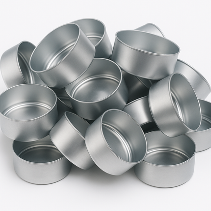 100 pzas - Lata de Aluminio para Velas de Té – Contenedor / Frasco para Vasos para Velas Artesanales