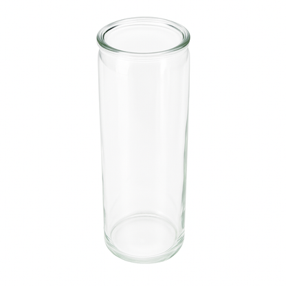 430ml - Vaso para Veladora 100 No 1 - Vaso de vidrio para Velas - Transparente - Mediano