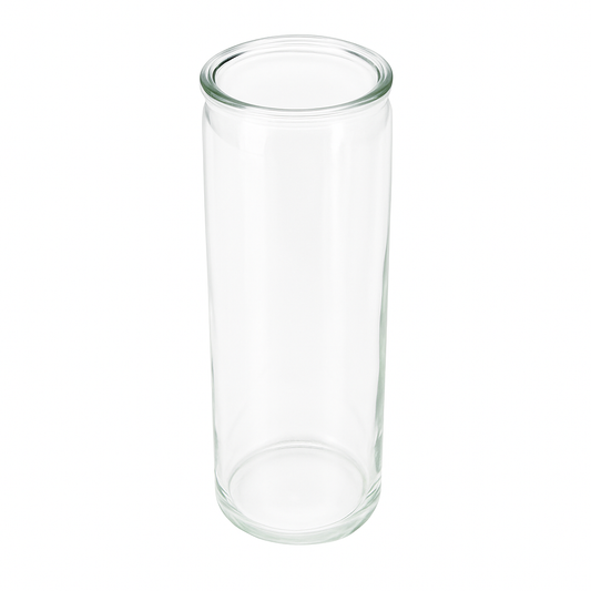 430ml - Vaso para Veladora 100 No 1 - Vaso de vidrio para Velas - Transparente - Mediano