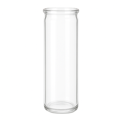 430ml - Vaso para Veladora 100 No 1 - Vaso de vidrio para Velas - Transparente - Mediano