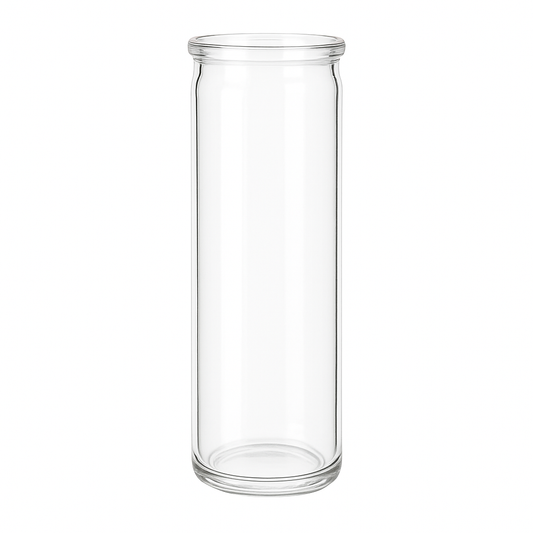 430ml - Vaso para Veladora 100 No 1 - Vaso de vidrio para Velas - Transparente - Mediano