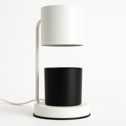 Lámpara Calentadora de Velas Aromáticas – Derretidor Eléctrico de Cera para Aromaterapia - 4 Niveles de Intensidad y Temporizador - Blanco